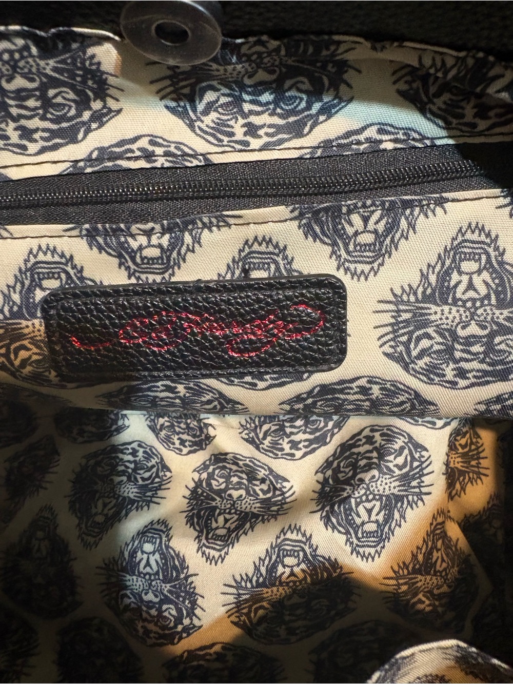 Ed Hardy NWOT “LOVE” Large Shoulder Bag Multicolor/Metal Skulls & Flowers. 17x12 - Picture 11 of 16